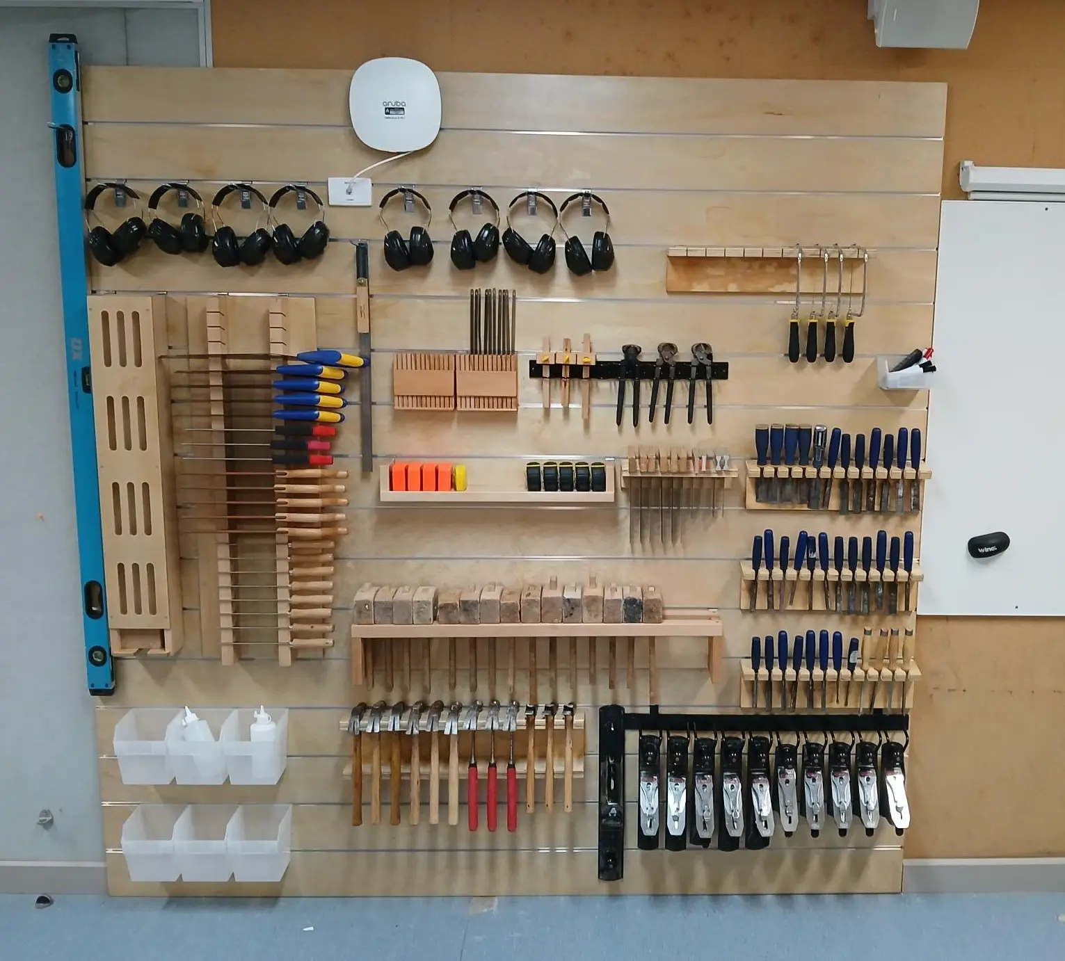 Tool board in use