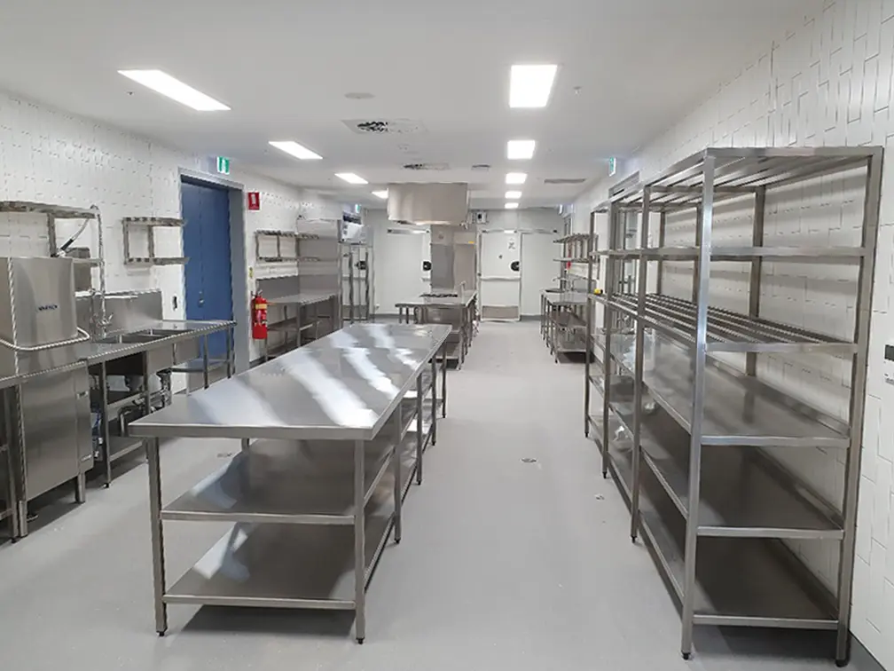 Stainless steel benches and shelving