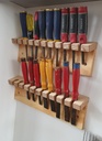 Chisel rack with 12 slots
