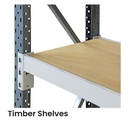 Adjustable Shelving with Timber Shelves