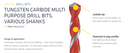 Multi-cut Masonry Drill bit 6mm