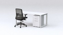 Office Desk with white top with Modesty Front Panel