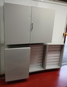 2 Lockable Steel Tool Board Cabinets
