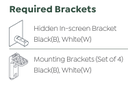 Brackets for Double Curved Wrap Screen Option