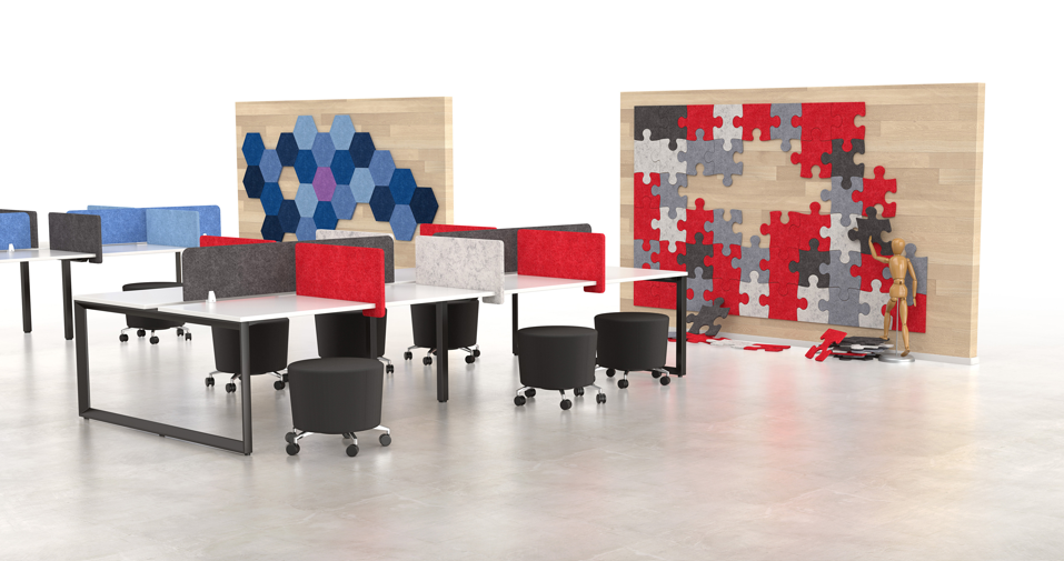 Acoustic Hexagon Tiles peel & stick pack