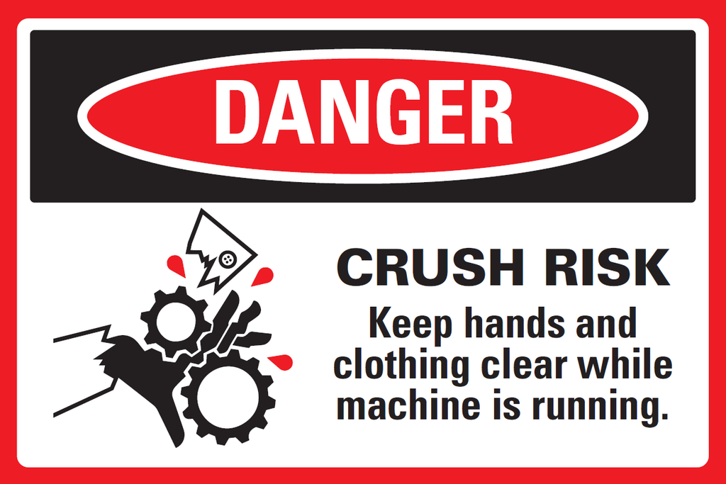 Feed Roller Safety Sign