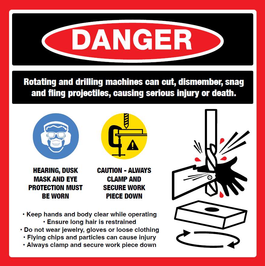 Drill Safety Sign