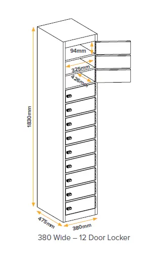 12 Steel door I pad Locker