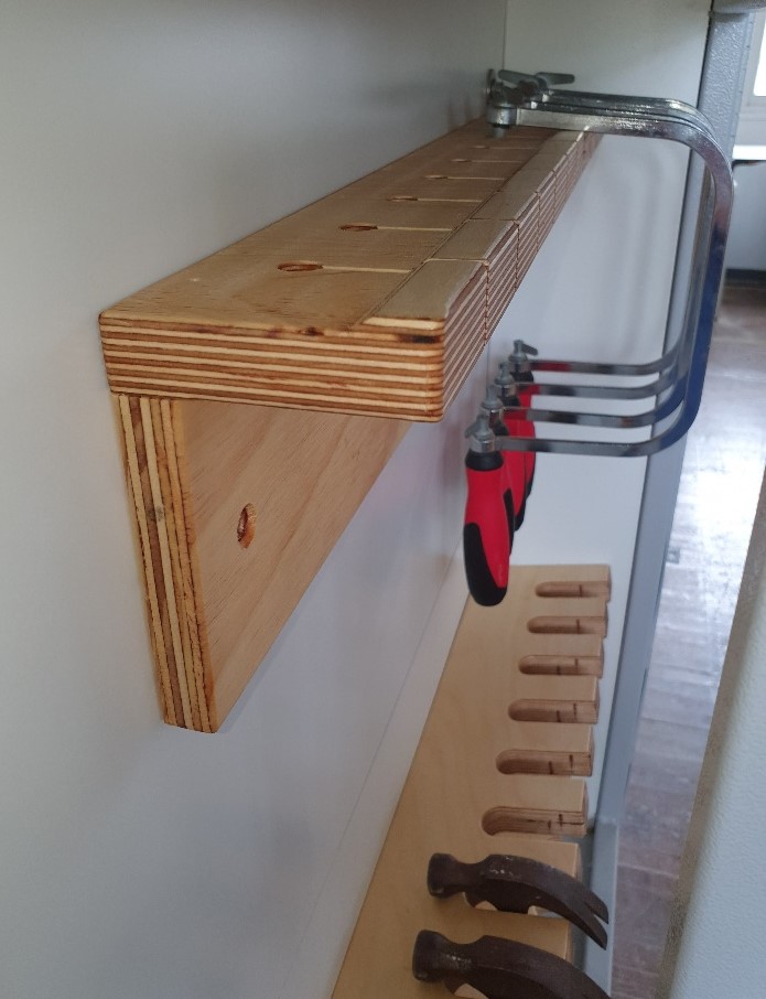 Coping/Hack Saw Tool Rack with 5 Slots
