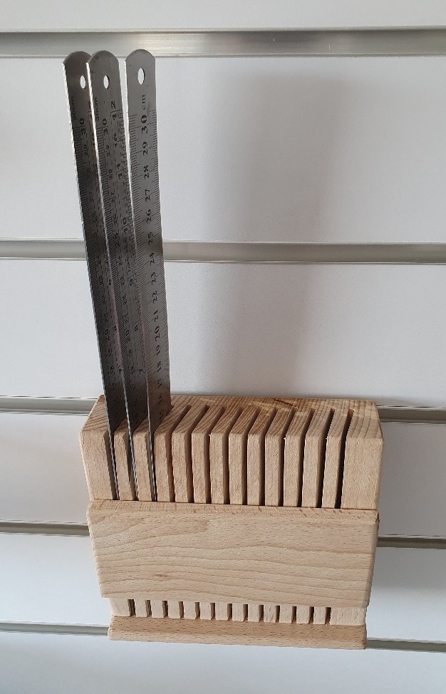 Steel Ruler Rack Holder with 12 slots