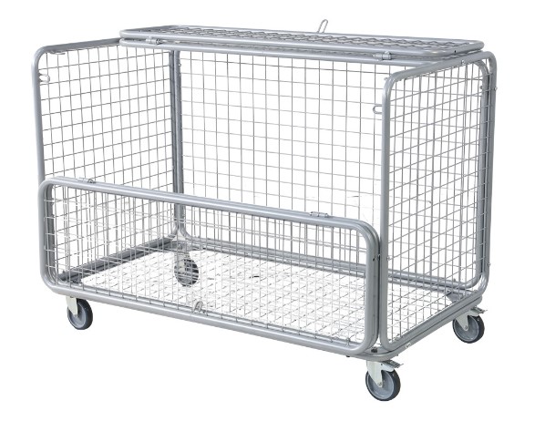Mesh Sports Trolley with Padlocking Lid