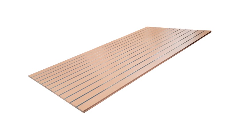 Slotted Wall Raw Plywood with Aluminium Extrusions