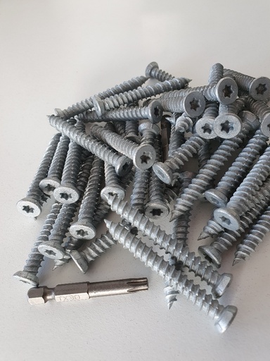 Masonry Screws for Fastening Timber board to Brick - QTY 100