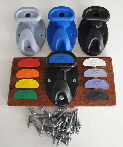 Safe Noxx Bag Hooks - Box of 60 Kit with Timber Screws and Coloured Caps