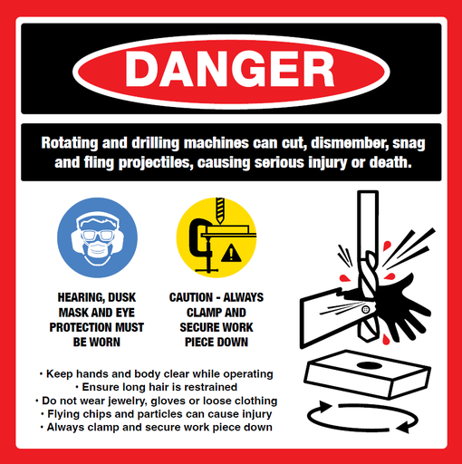 Drill Safety Sign