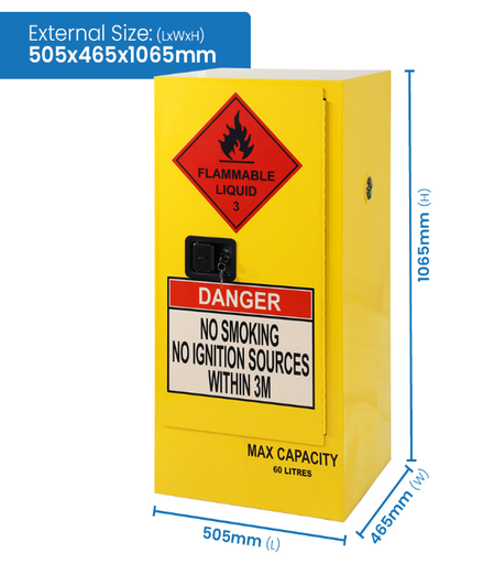 Flammable Liquid Cabinet -  60L Capacity