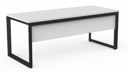 Office Desk with White Top & Modesty Front Panel