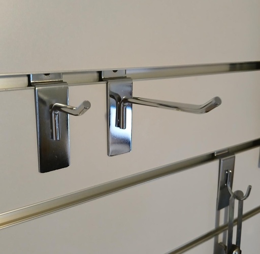 Single Slotted walls hooks 50mm