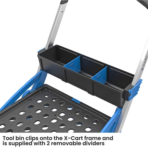 Noxx Cart Accessory: Tool Bin with 2 Dividers