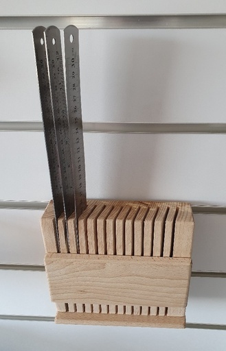 Steel Ruler Rack Holder with 12 slots